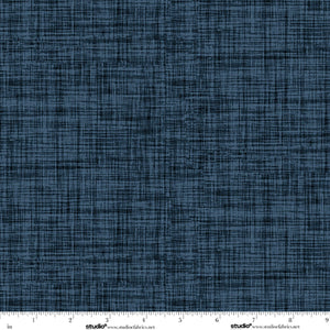 Bar Harbor Quilt Fabric by Chelsie Design Works | Plaid Texture Indigo - Jammin Threads