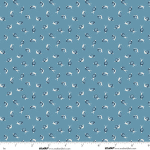 Bar Harbor Quilt Fabric by Chelsie Design Works | Small Ditsy Denim - Jammin Threads
