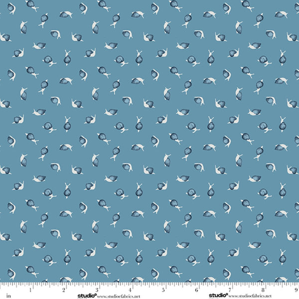 Bar Harbor Quilt Fabric by Chelsie Design Works | Small Ditsy Denim - Jammin Threads