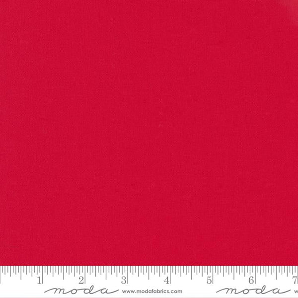 Bella Solids Quilt Fabric Bettys Red 9900 123 by Moda Fabrics - Jammin Threads