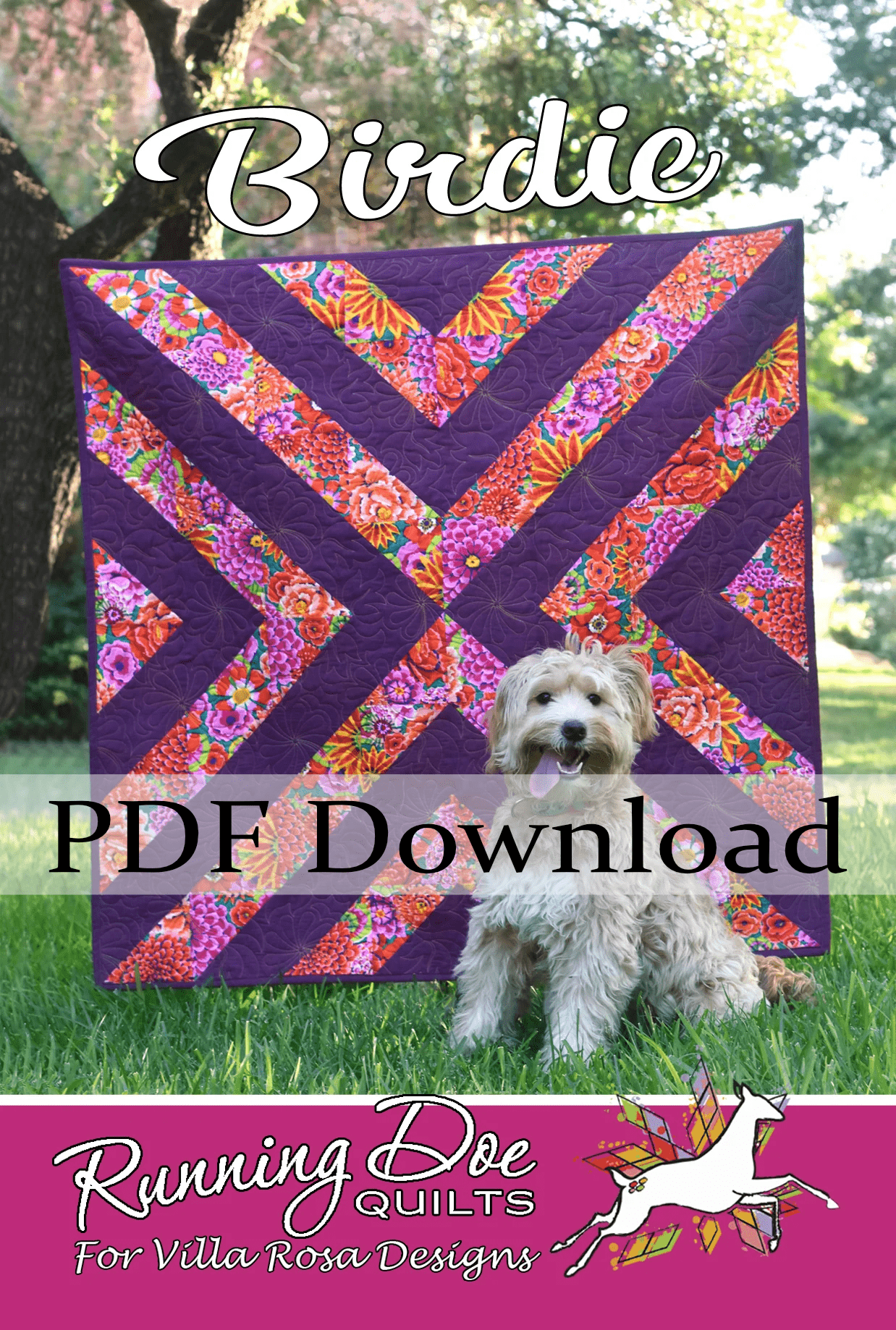 Birdie Quilt Pattern by Running Doe Quilts (PDF Version) - Jammin Threads