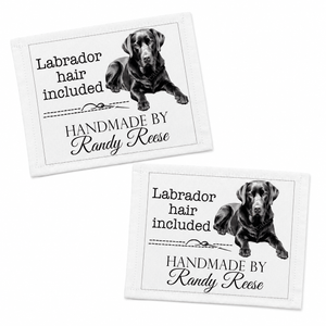 Black Labrador “Lab Hair Included” Personalized Quilt Label - Jammin Threads
