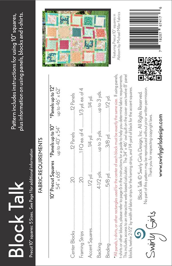 Talking Block Pattern Block Talk Quilt Pattern – Swirly Girls Design – Jammin Threads