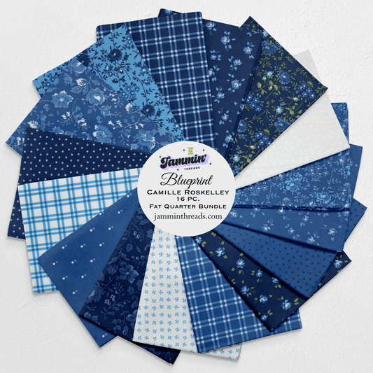 Blueprint by Camille Roskelley for Moda Fabrics – 16 Piece Fat Quarter Bundle Curated by Jammin’ Threads - Jammin Threads