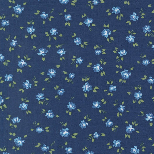 Blueprint Quilt Fabric Navy 55331 16 by Camille Roskelley for Moda Fabrics - Jammin Threads