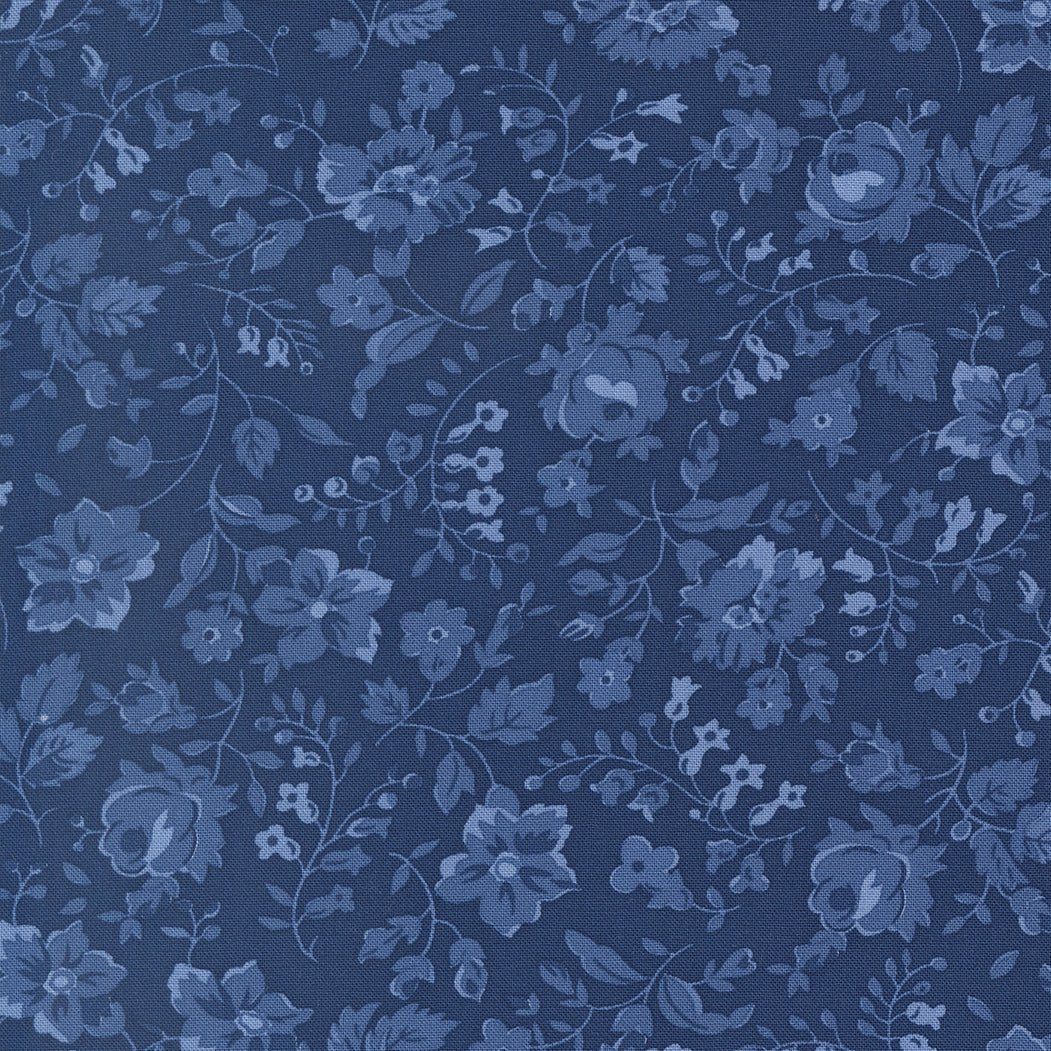 Blueprint Quilt Fabric Navy 55338 16 by Camille Roskelley for Moda Fabrics - Jammin Threads