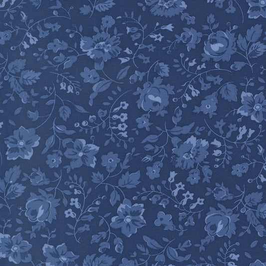 Blueprint Quilt Fabric Navy 55338 16 by Camille Roskelley for Moda Fabrics - Jammin Threads