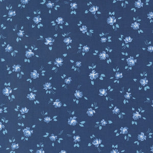 Blueprint Quilt Fabric Navy Tonal 55331 36 by Camille Roskelley for Moda Fabrics - Jammin Threads