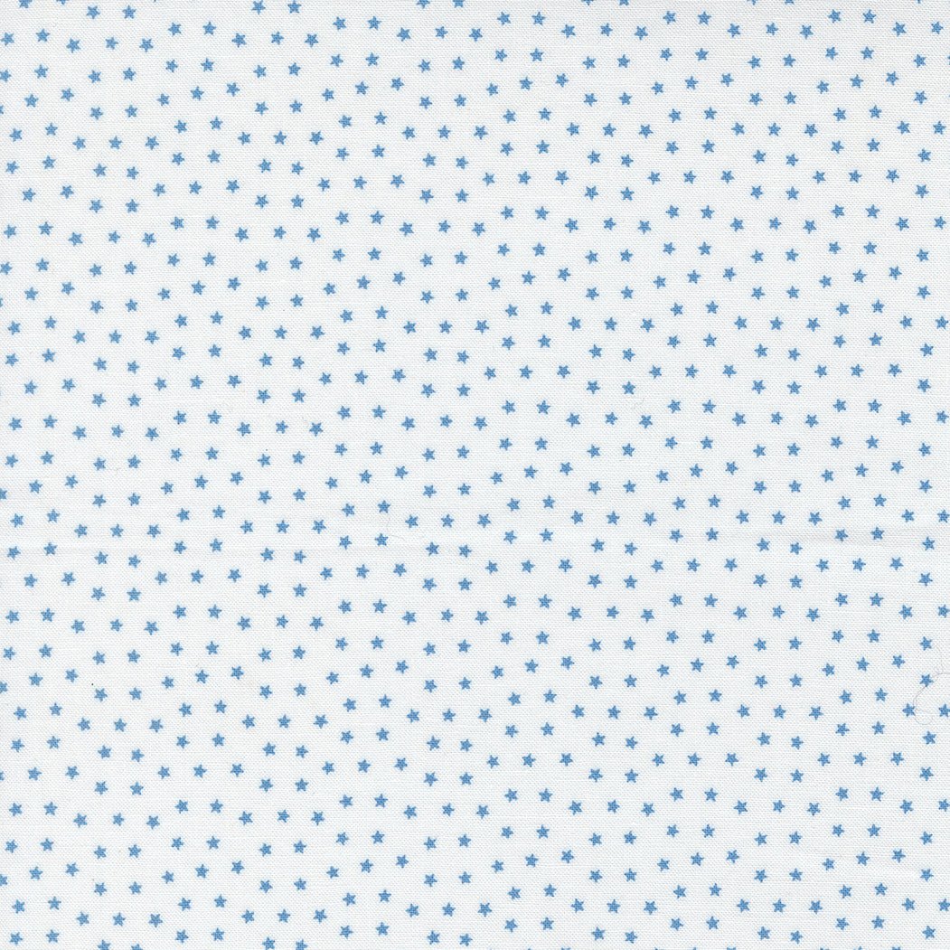 Blueprint Quilt Fabric White Blue 55337 11 by Camille Roskelley for Moda Fabrics - Jammin Threads