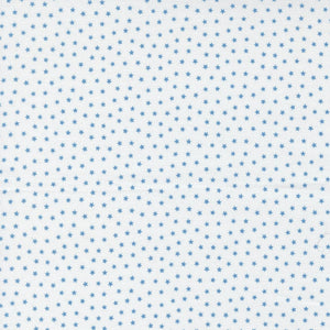 Blueprint Quilt Fabric White Blue 55337 11 by Camille Roskelley for Moda Fabrics - Jammin Threads