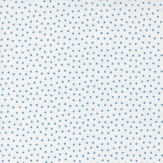 Blueprint Quilt Fabric White Blue 55337 11 by Camille Roskelley for Moda Fabrics - Jammin Threads