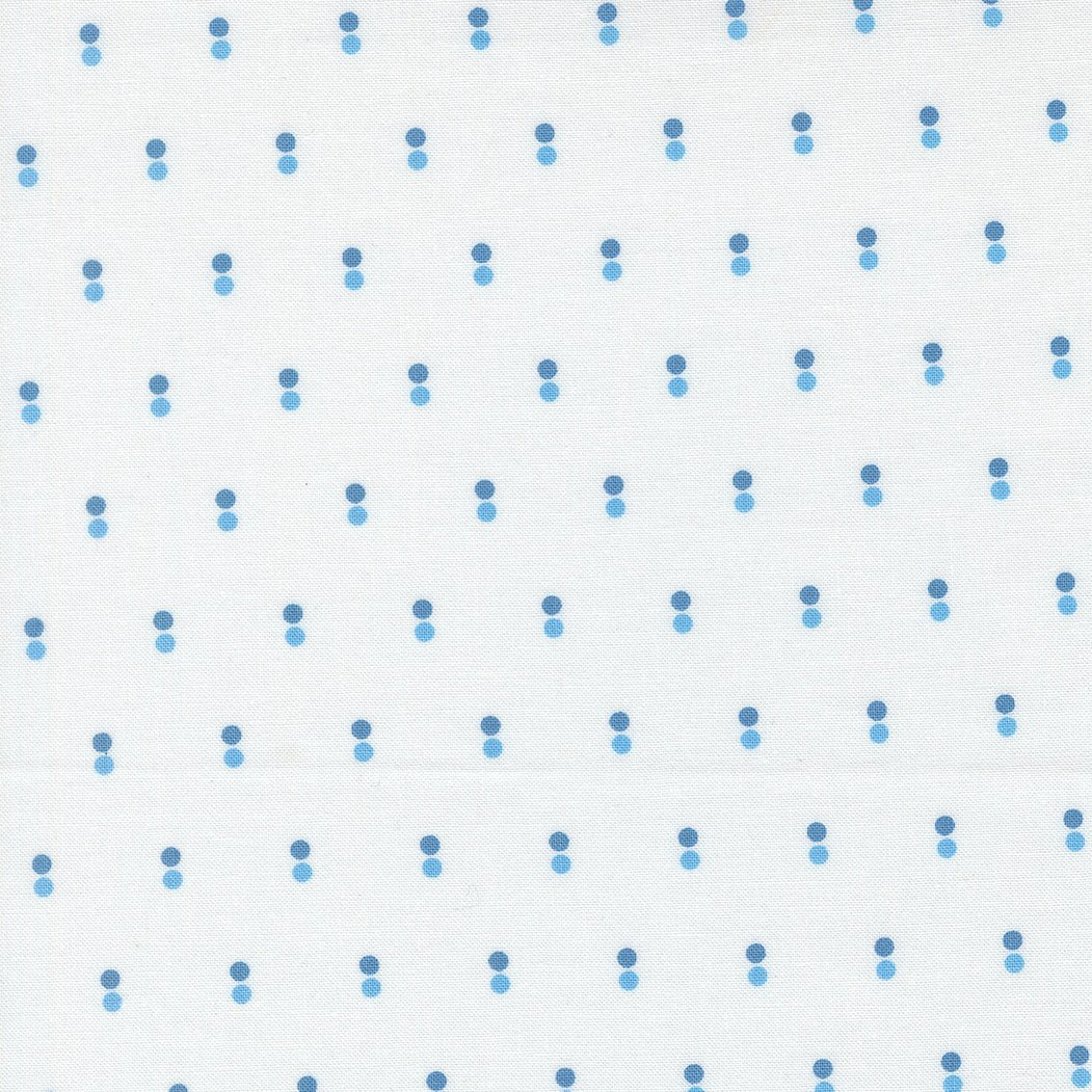 Blueprint Quilt Fabric White Harbor 55334 11 by Camille Roskelley for Moda Fabrics - Jammin Threads