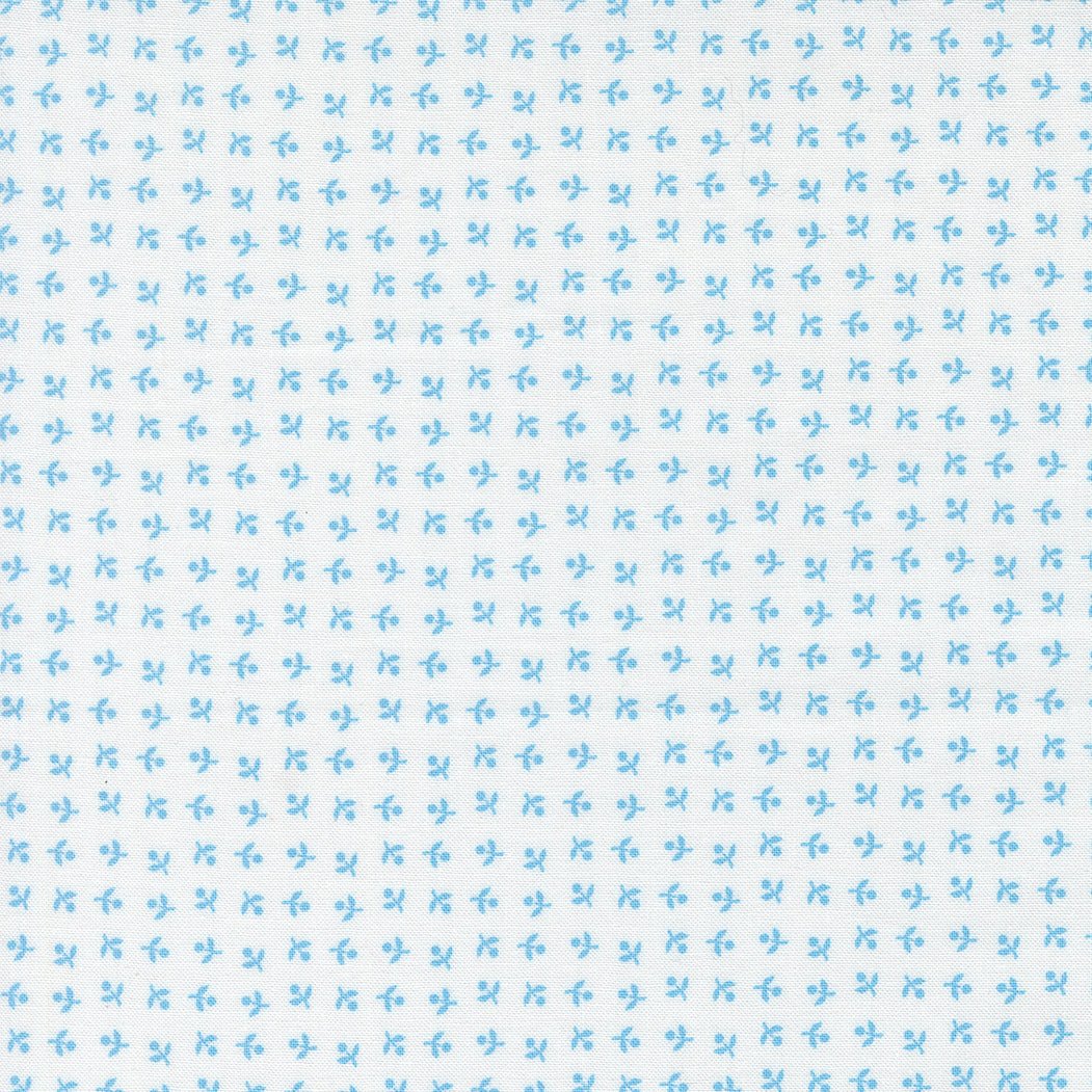 Blueprint Quilt Fabric White Harbor 55336 11 by Camille Roskelley for Moda Fabrics - Jammin Threads
