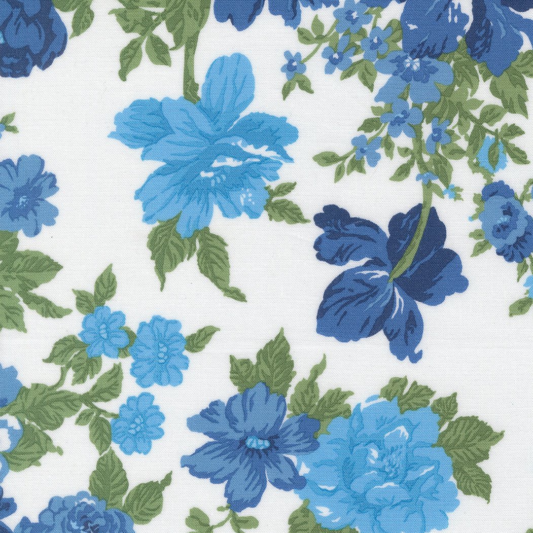 Blueprint Quilt Fabric White Multi 55330 11 by Camille Roskelley for Moda Fabrics - Jammin Threads