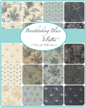 Breathtaking Blues Layer Cake by 3 Sisters for Moda Fabrics – 42 pieces - Jammin Threads