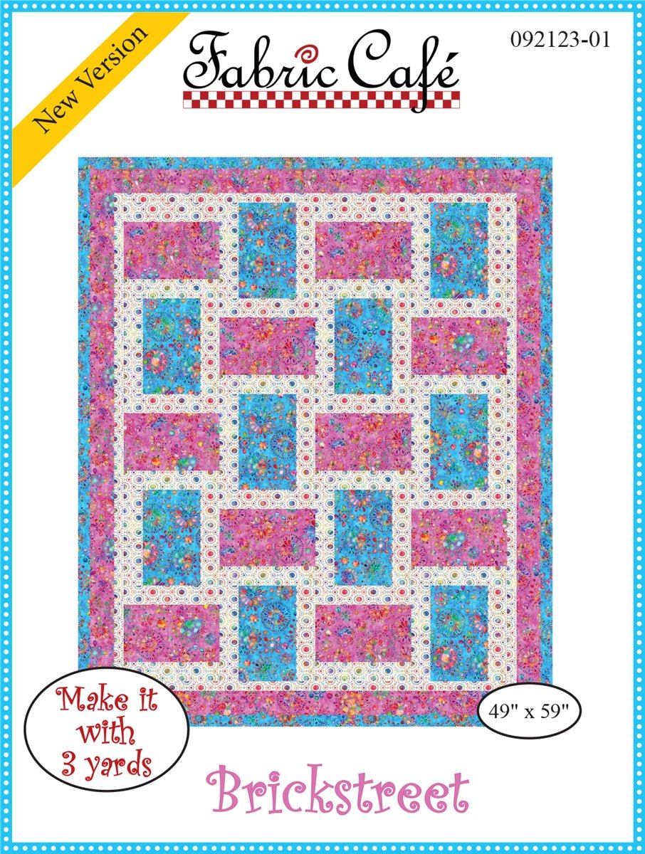 Brick Street 3 Yard Quilt Pattern by Fabric Cafe - Jammin Threads