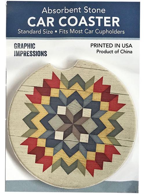 Carpenter Star Quilting Car Coaster - Jammin Threads