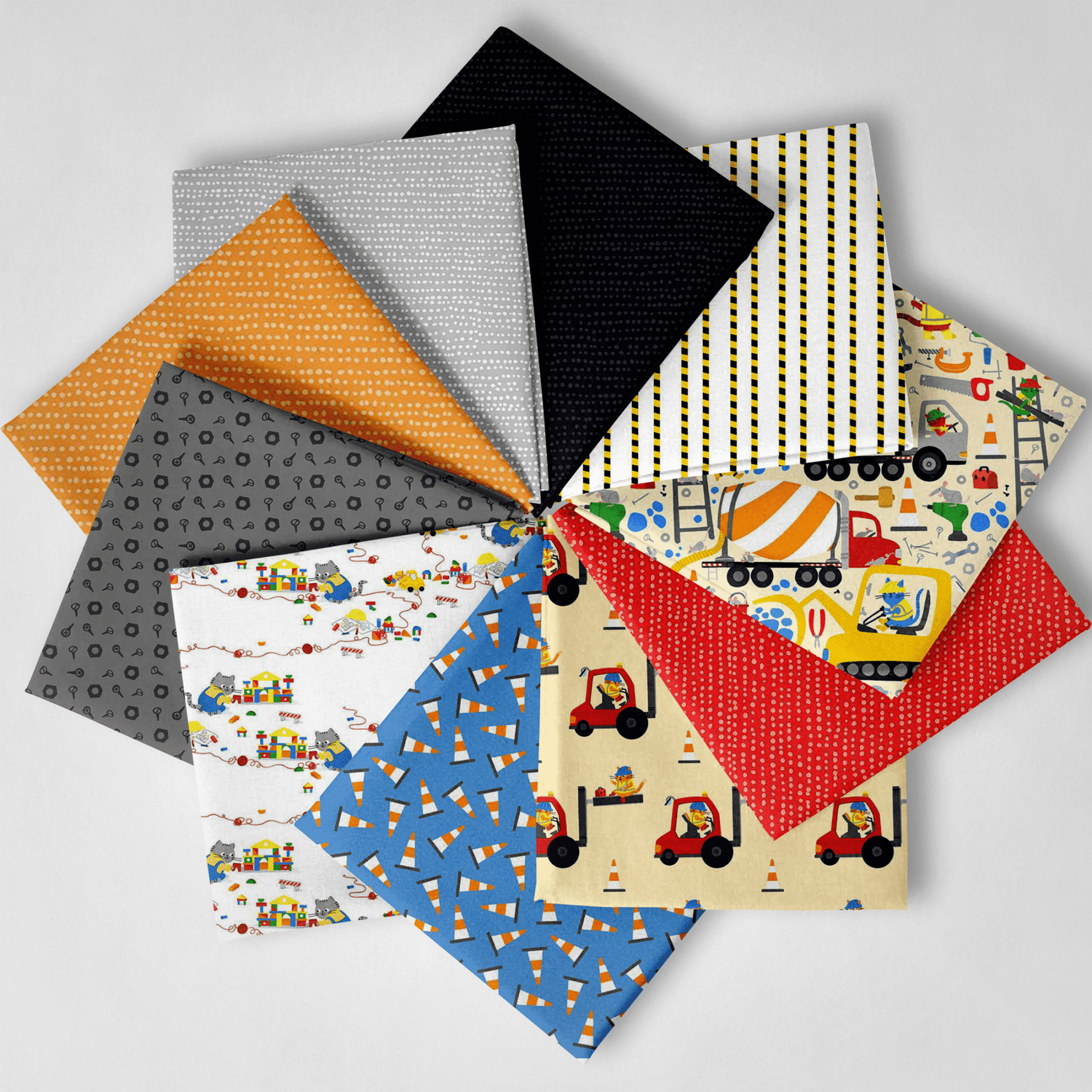 Cats at Work Quilt Fabric Fat Quarter Bundle - Jammin Threads