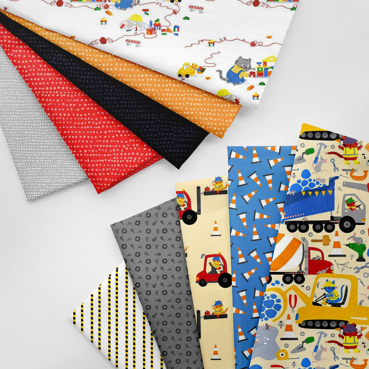 Cats at Work Easy Quilt Kit – Includes Personalized Satin Label