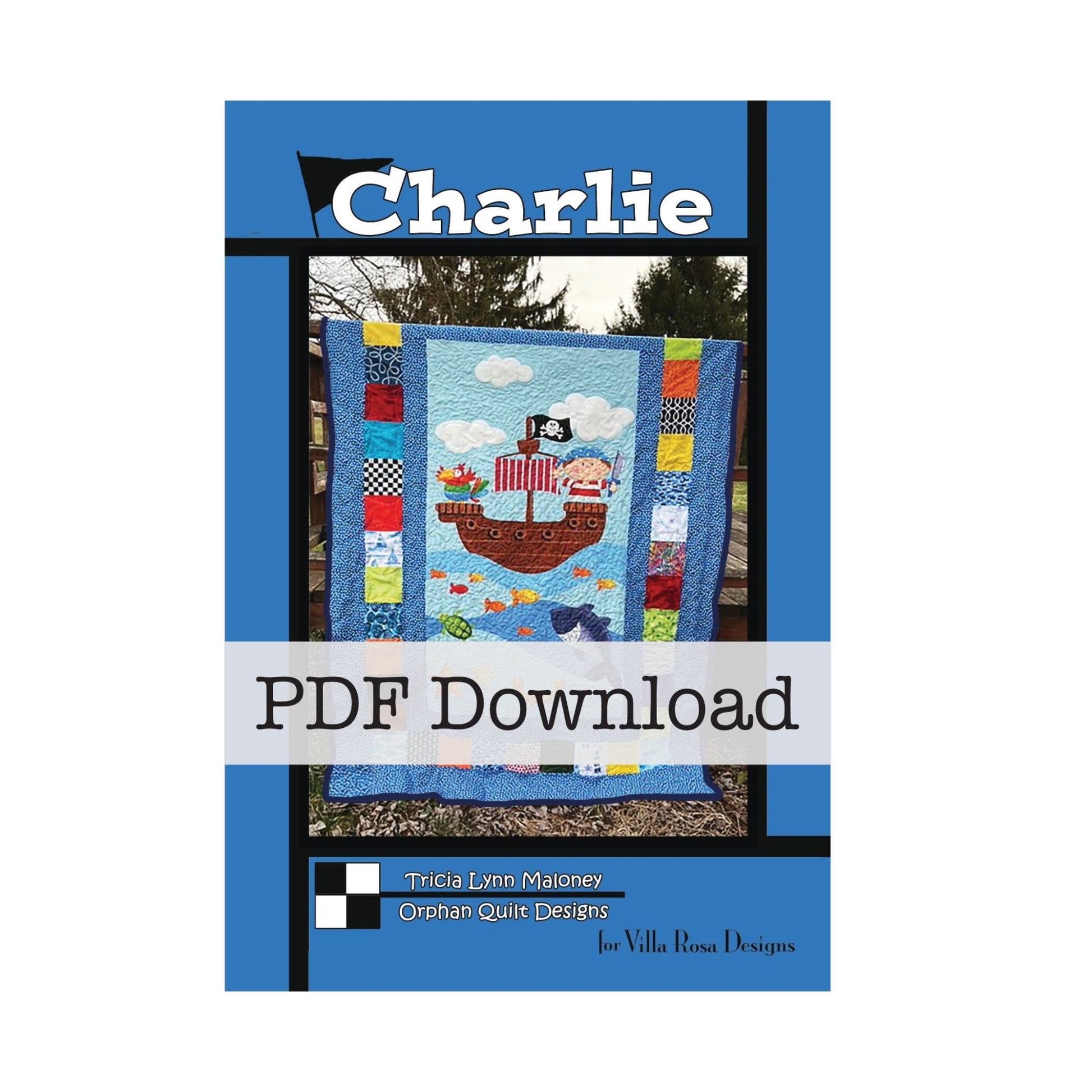 Charlie Quilt Pattern by Orphan Quilt Designs for Villa Rosa Designs (PDF Download) - Jammin Threads