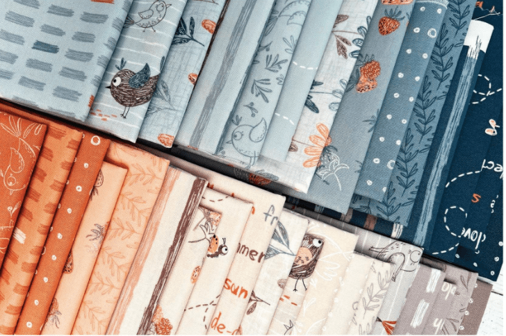 Chirp Fat Quarter Bundle by Elena Amo 39030AB - Jammin Threads