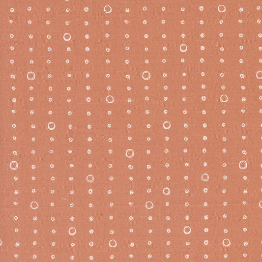 Chirp Quilt Fabric Dots and Circles - Clay 39038 14 by Elena Amo for Moda Fabrics - Jammin Threads