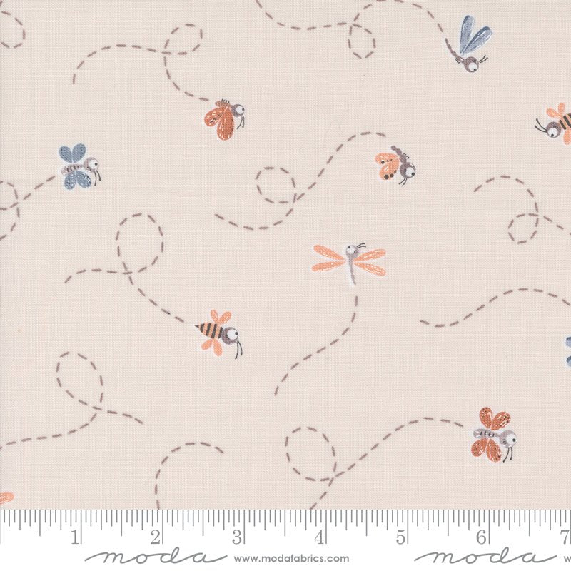 Chirp Quilt Fabric Fly High - Cloud 39033 111 by Elena Amo for Moda Fabrics - Jammin Threads