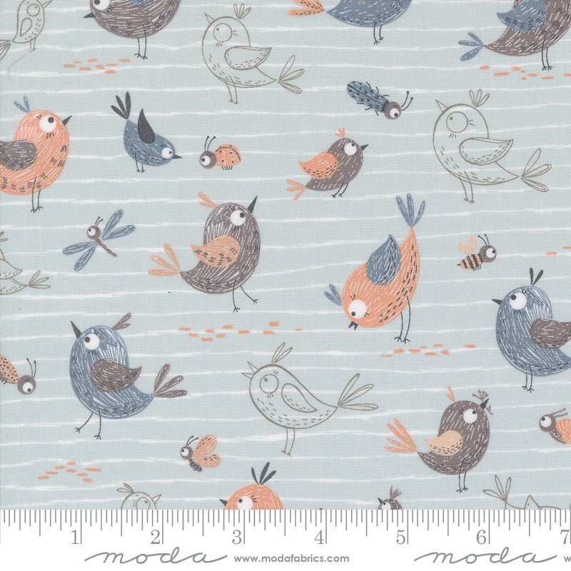 Chirp Quilt Fabric Friends Sky 39030 19 - Jammin Threads