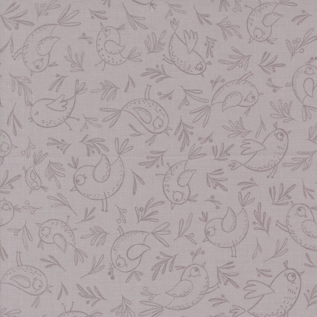 Chirp Quilt Fabric Trace A Bird - Dove 39034 15 by Elena Amo for Moda Fabrics - Jammin Threads