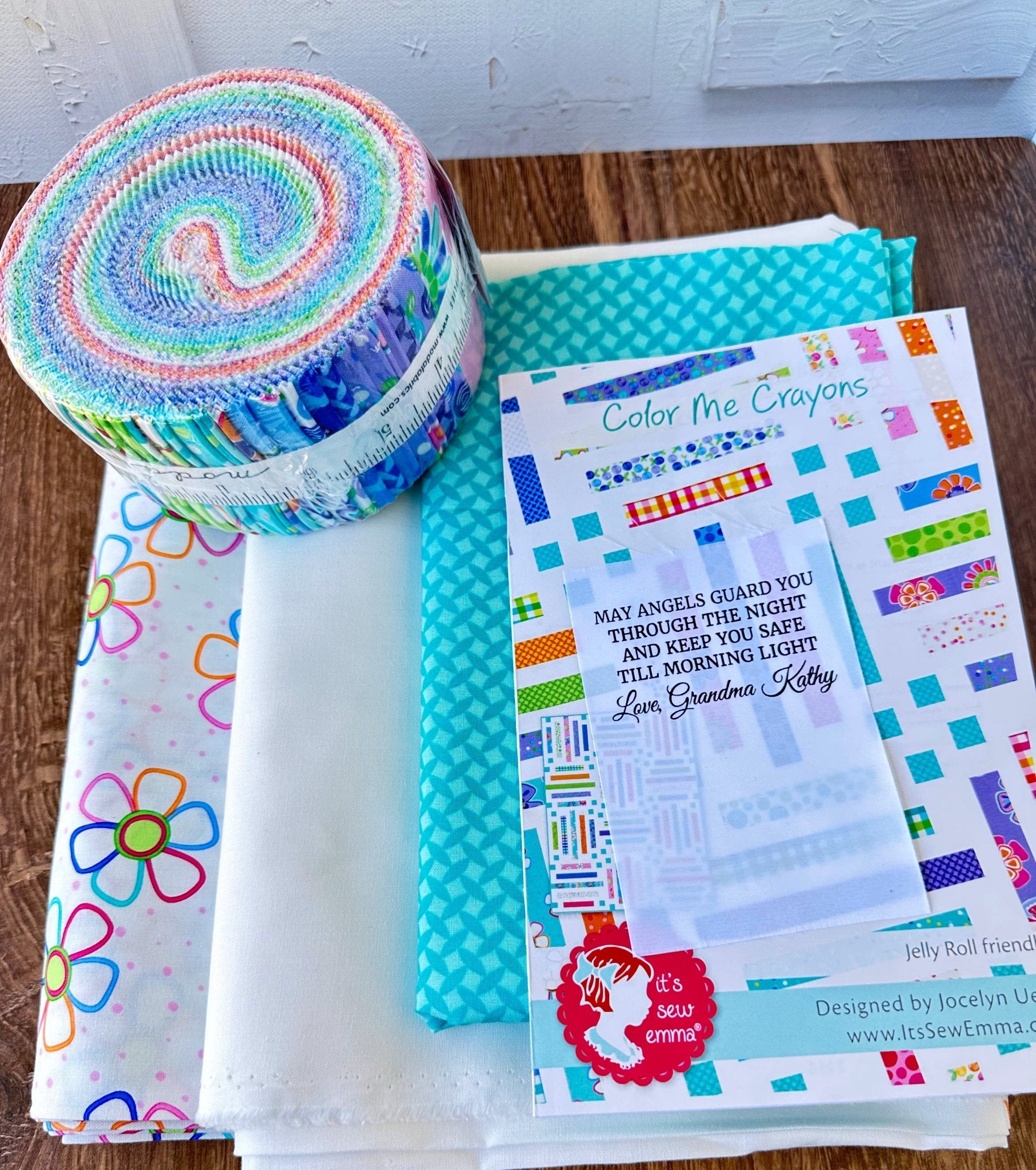 Color Me Crayons Quilt Kit using Fiesta Fabrics by Moda - Jammin Threads