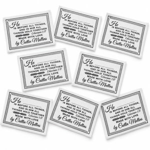 Colossians 1:17 Personalized Christian Quilt Labels – Made with Love - Jammin Threads