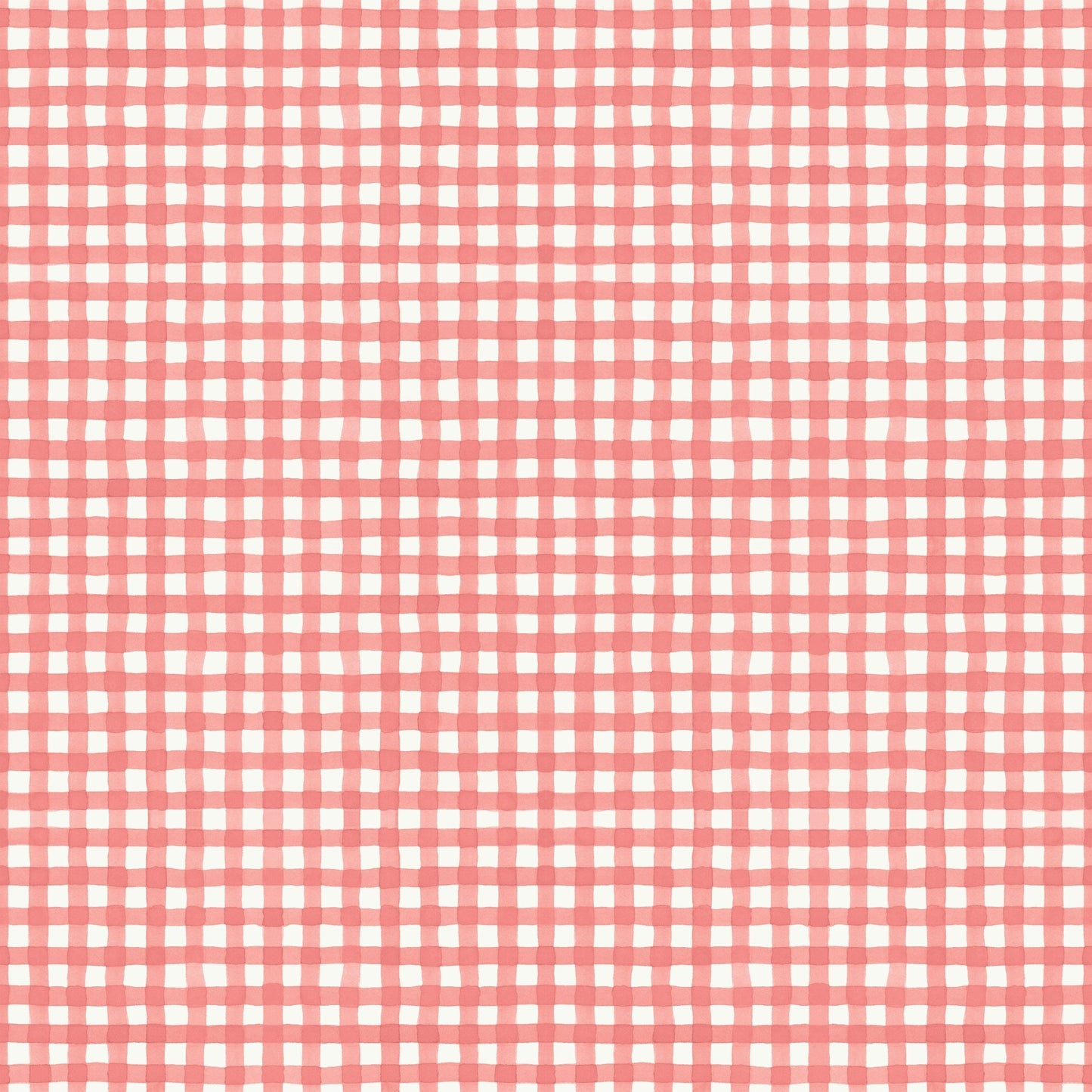 Countryside Gingham Coral Quilt Fabric by Lisa Audit for Riley Blake Designs - Jammin Threads