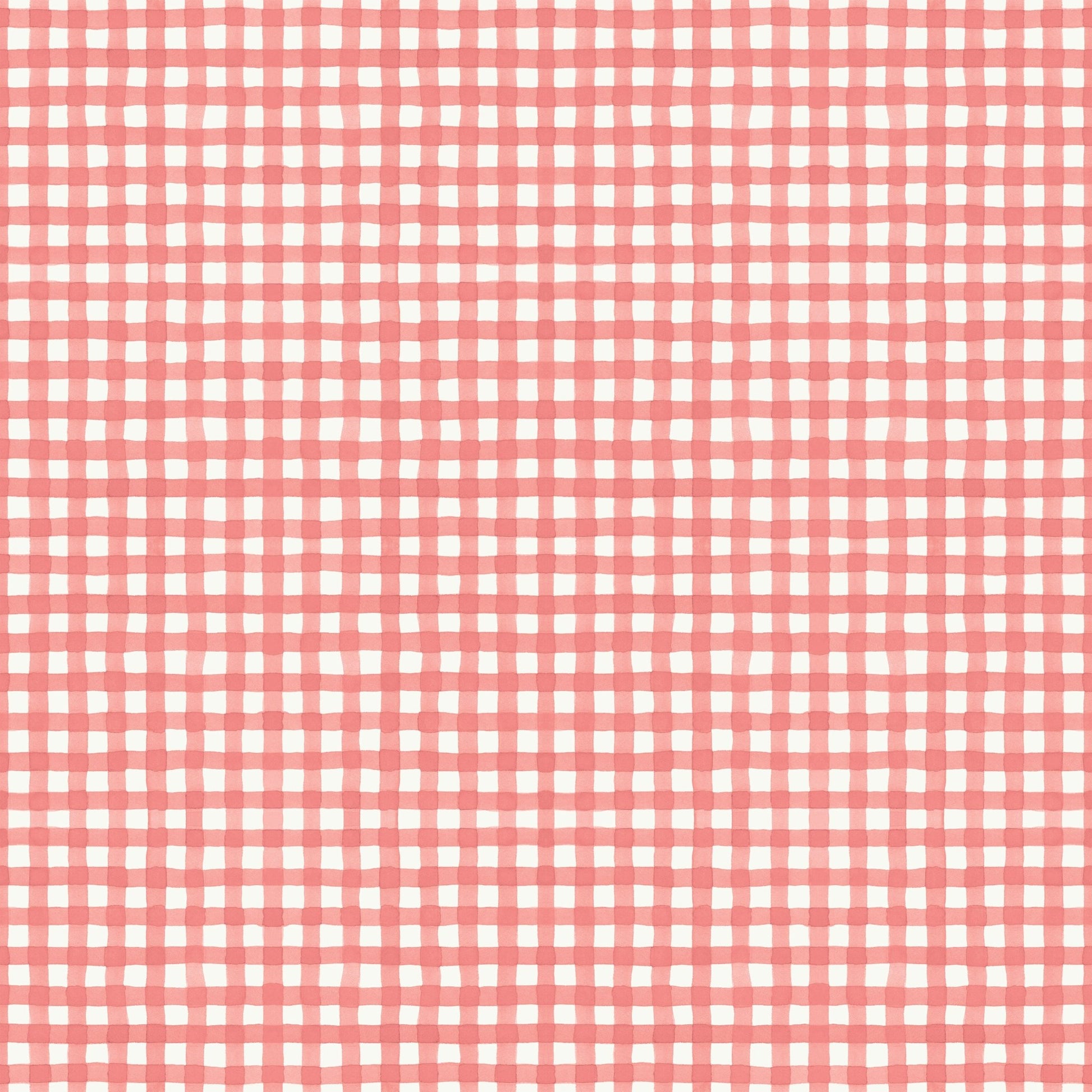 Countryside Gingham Coral Quilt Fabric by Lisa Audit for Riley Blake Designs - Jammin Threads