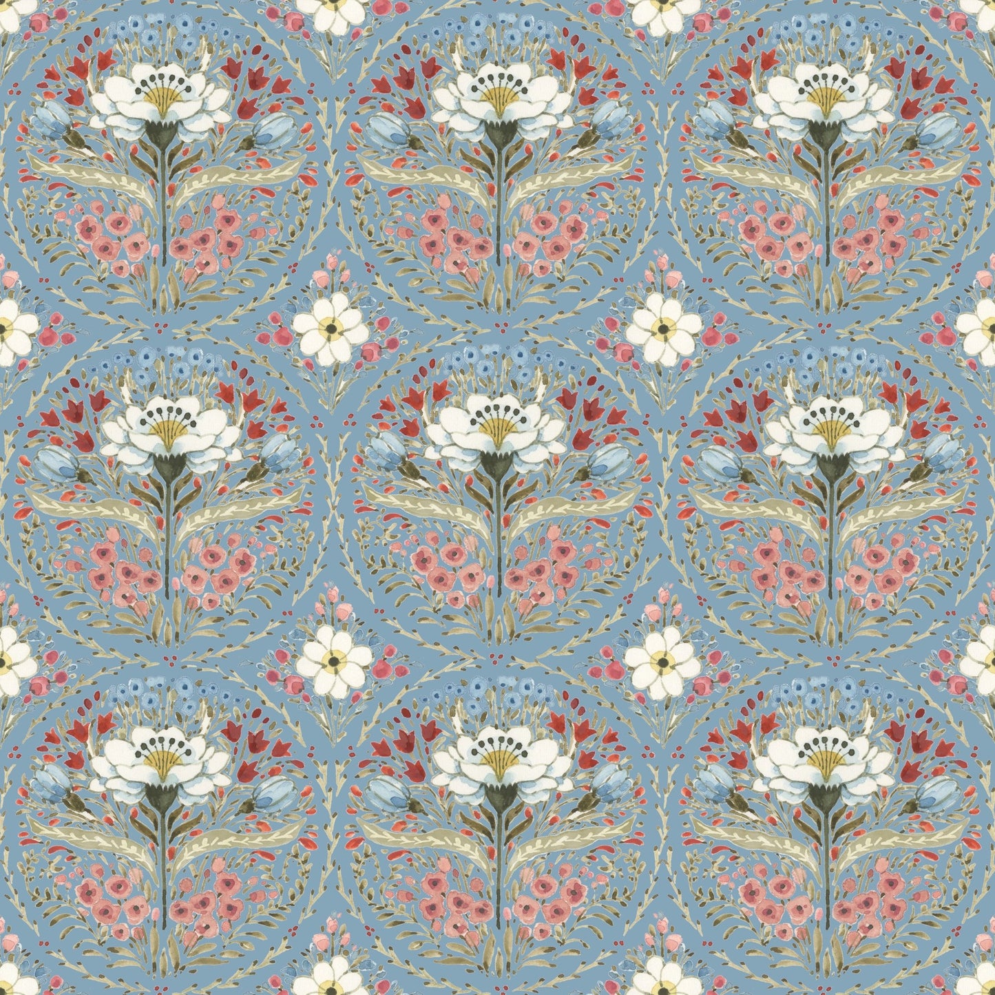 Countryside Medallion Blue Quilt Fabric by Lisa Audit for Riley Blake Designs - Jammin Threads