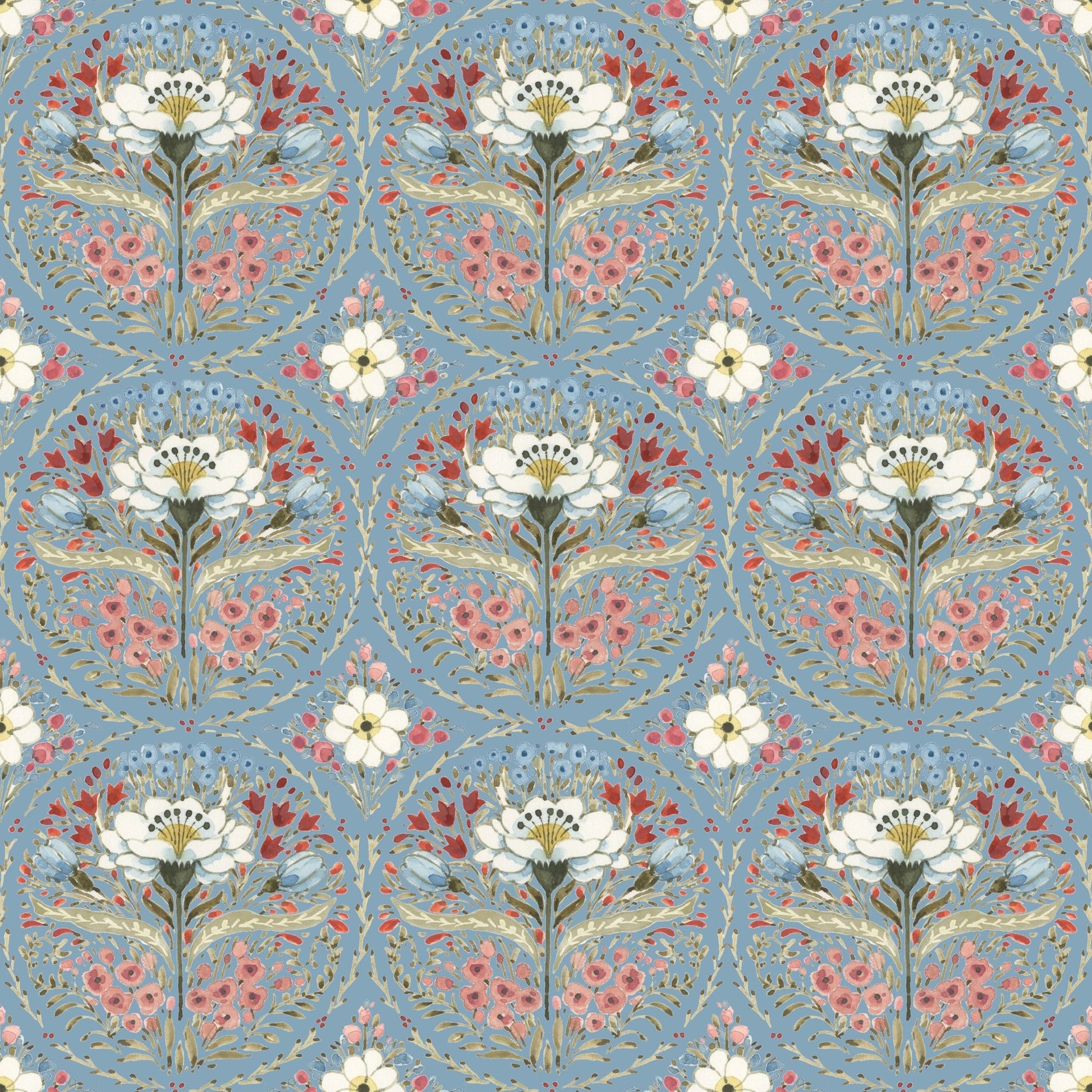 Countryside Medallion Blue Quilt Fabric by Lisa Audit for Riley Blake Designs - Jammin Threads