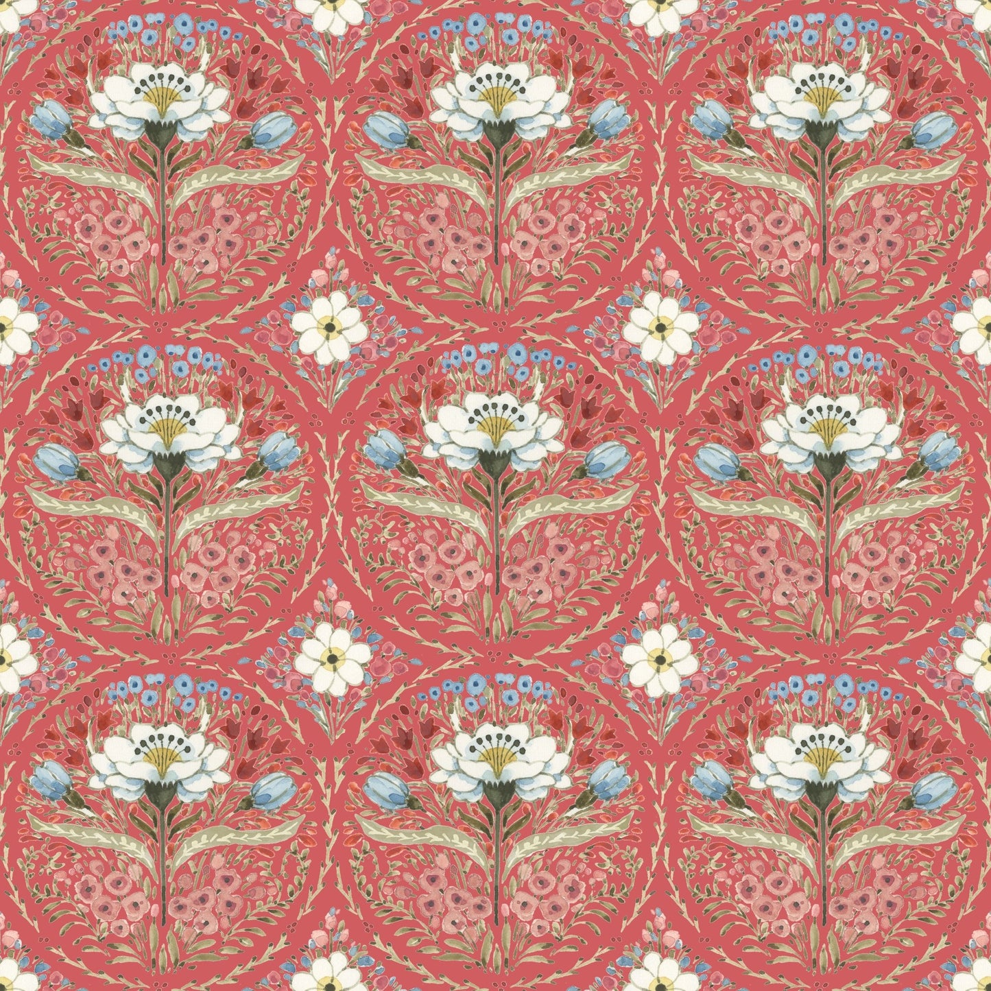 Countryside Medallion Red Quilt Fabric by Lisa Audit for Riley Blake Designs - Jammin Threads