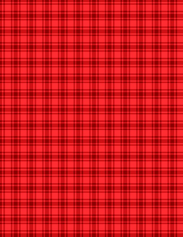 Cozy Cardinal Red Plaid Christmas Quilt Fabric by Wilmington Prints - Jammin Threads