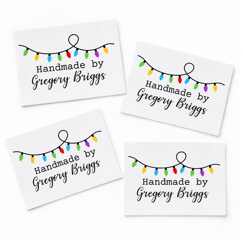 Custom Christmas Lights Quilt Labels – Handmade by [Your Name] - Jammin Threads