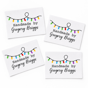 Custom Christmas Lights Quilt Labels – Handmade by [Your Name] - Jammin Threads
