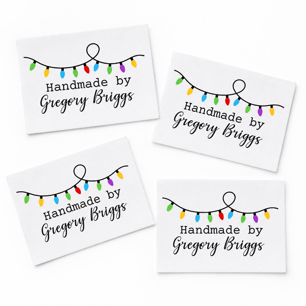 Custom Christmas Lights Quilt Labels – Handmade by [Your Name] - Jammin Threads
