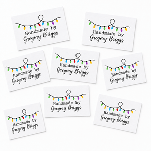 Custom Christmas Lights Quilt Labels – Handmade by [Your Name] - Jammin Threads