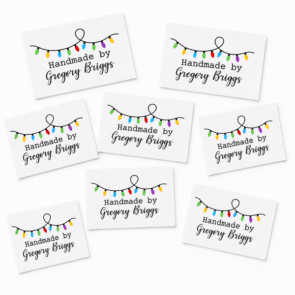 Custom Christmas Lights Quilt Labels – Handmade by [Your Name] - Jammin Threads