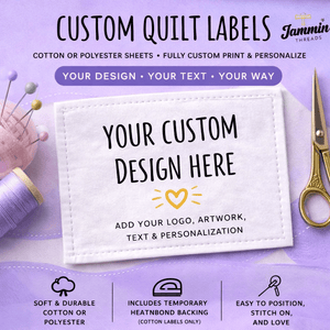 Custom Design Quilt Labels - Full Sheet - Jammin Threads