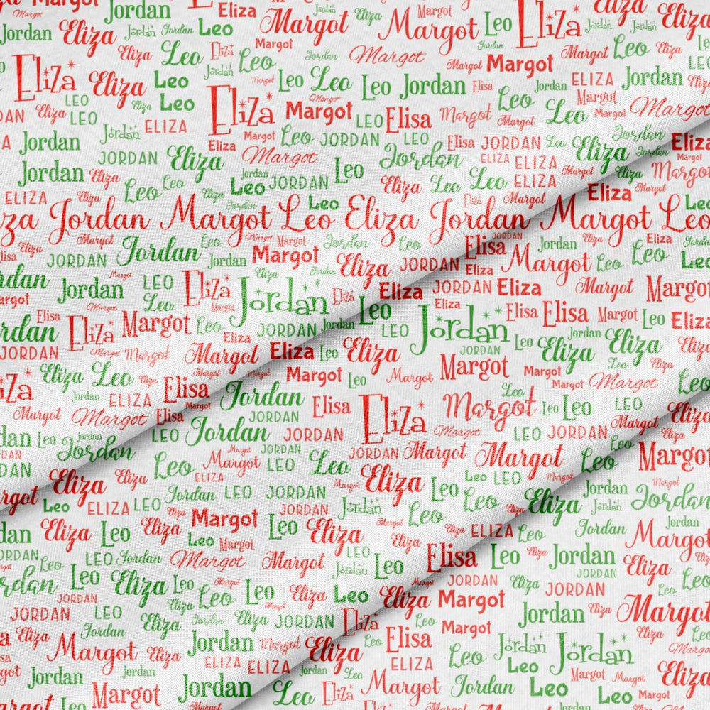 Custom fabric panel in Christmas red and green. 12 x 18" - Jammin Threads