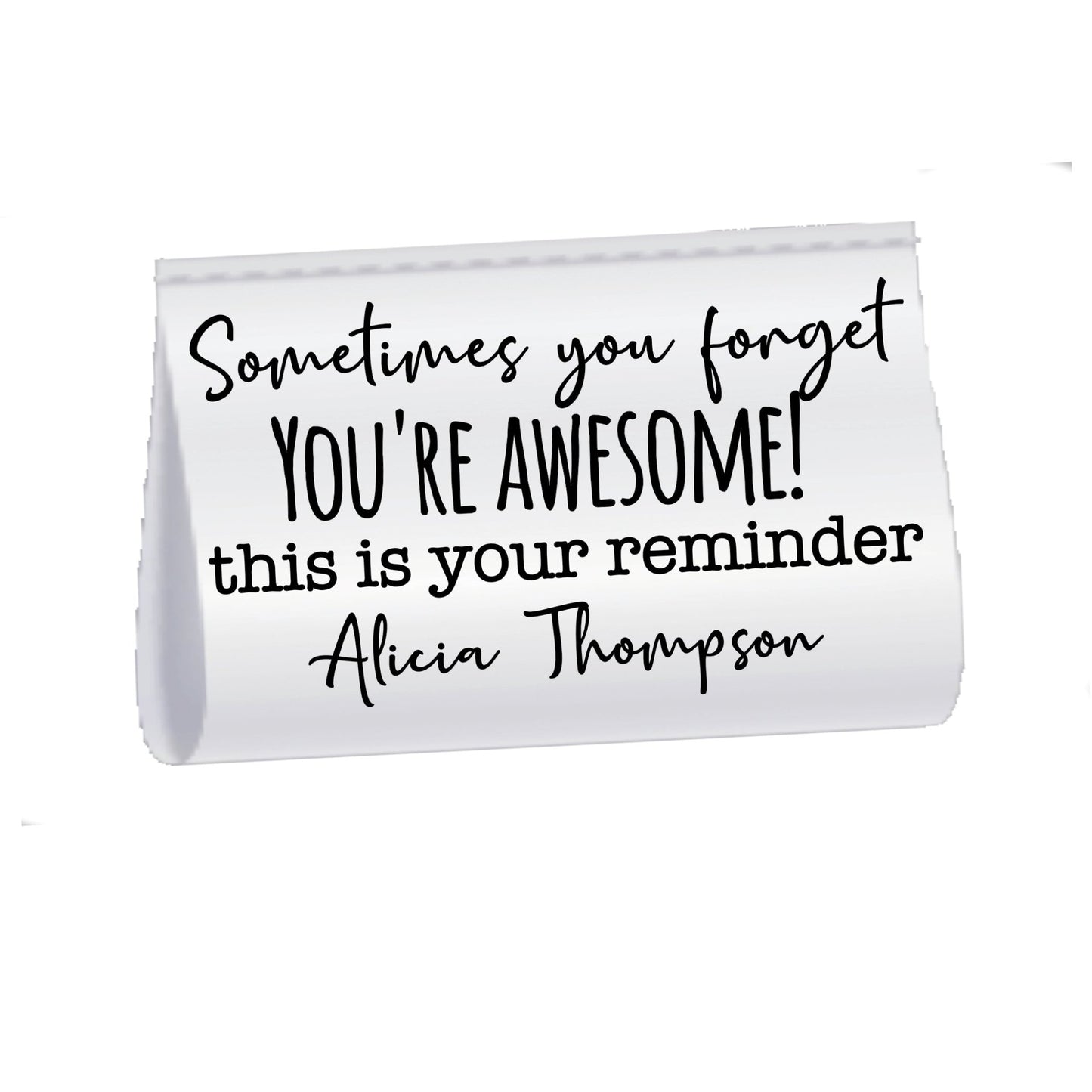 Custom “You’re Awesome” Satin Quilt Labels – Personalized Sewing Tags with Name, Fold - Over Quilt Labels, 2” or 3”, Set of 25 - Jammin Threads