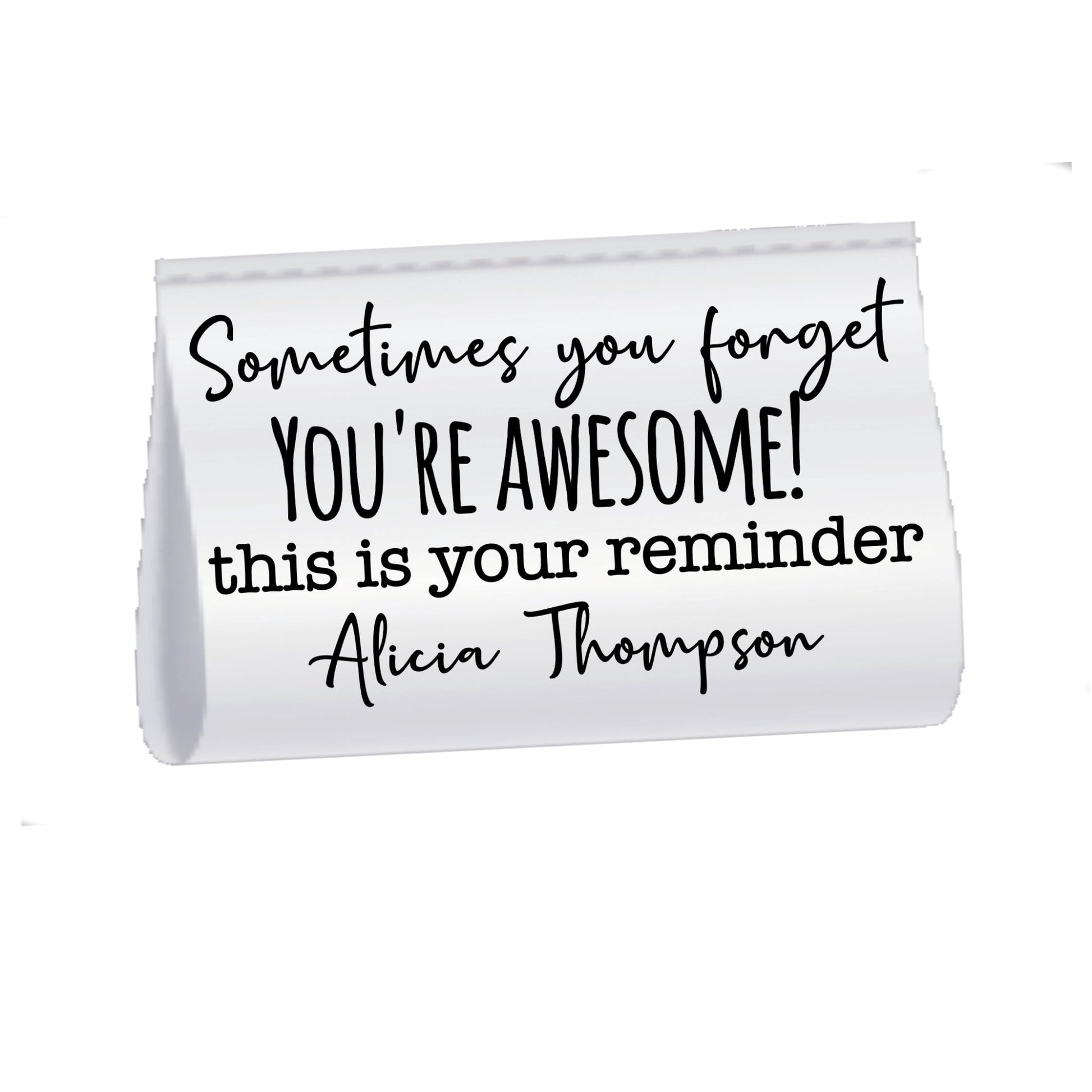 Custom “You’re Awesome” Satin Quilt Labels – Personalized Sewing Tags with Name, Fold - Over Quilt Labels, 2” or 3”, Set of 25 - Jammin Threads