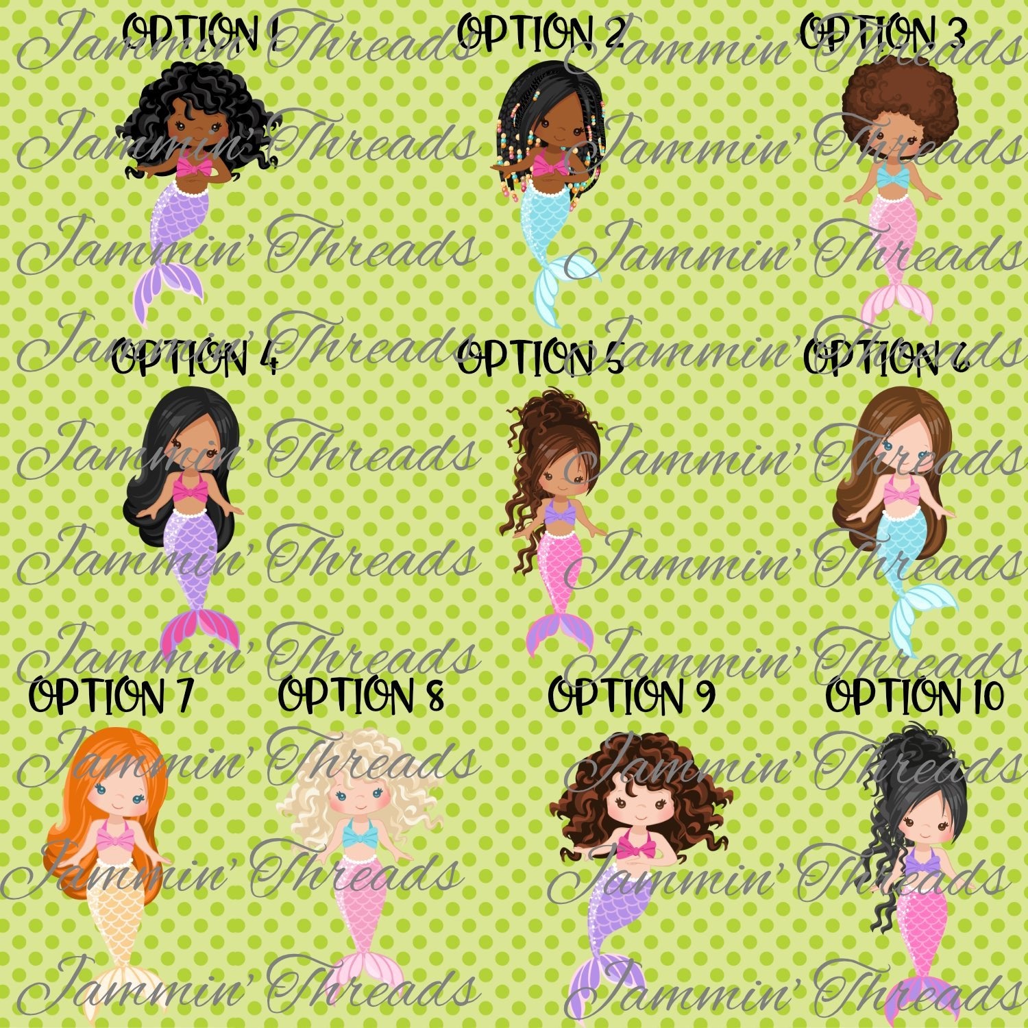 Customizable Mermaid Quilt Label for Babies and Kids - Jammin Threads