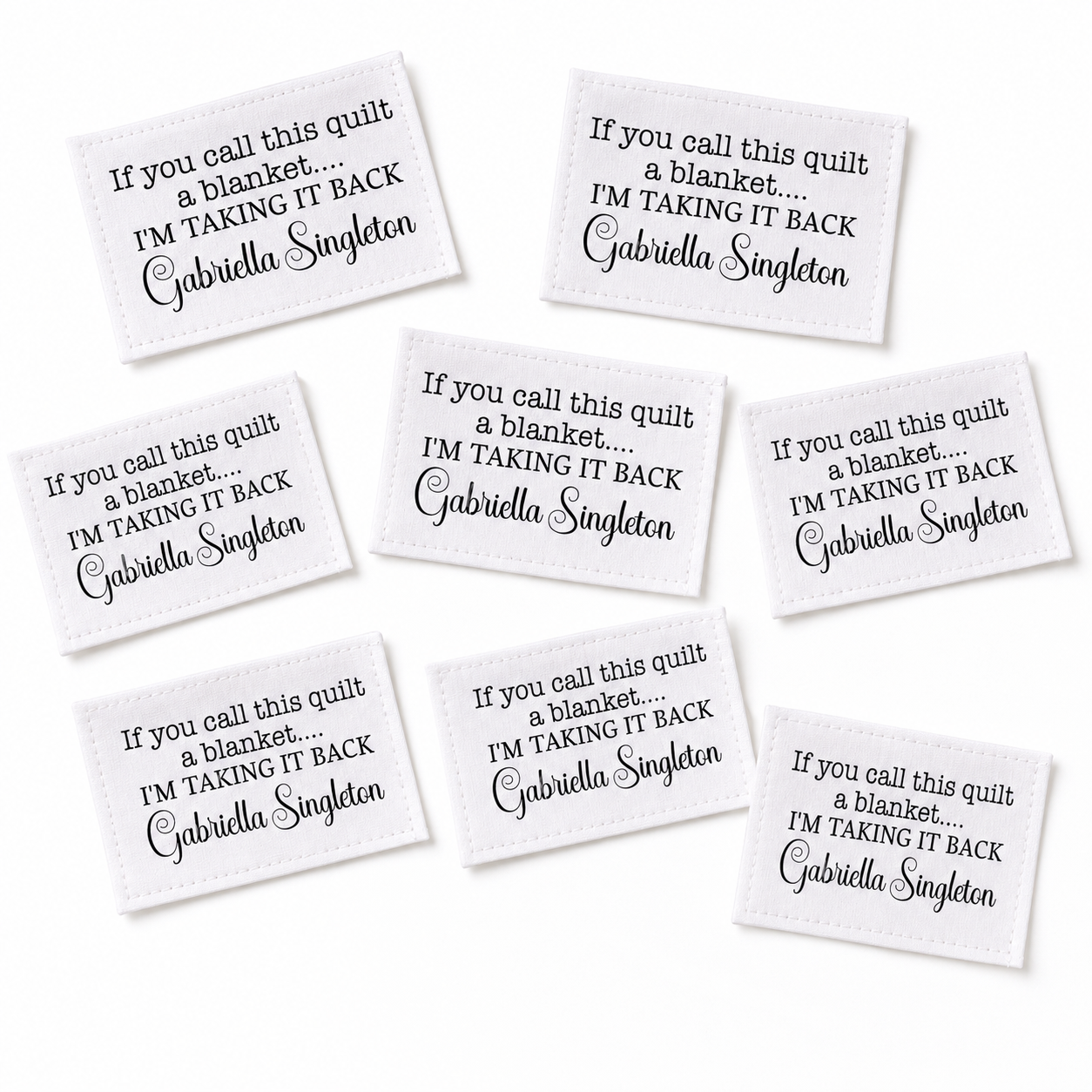 personalized quilt labels