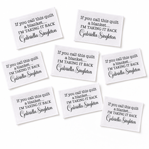 personalized quilt labels