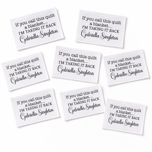 personalized quilt labels